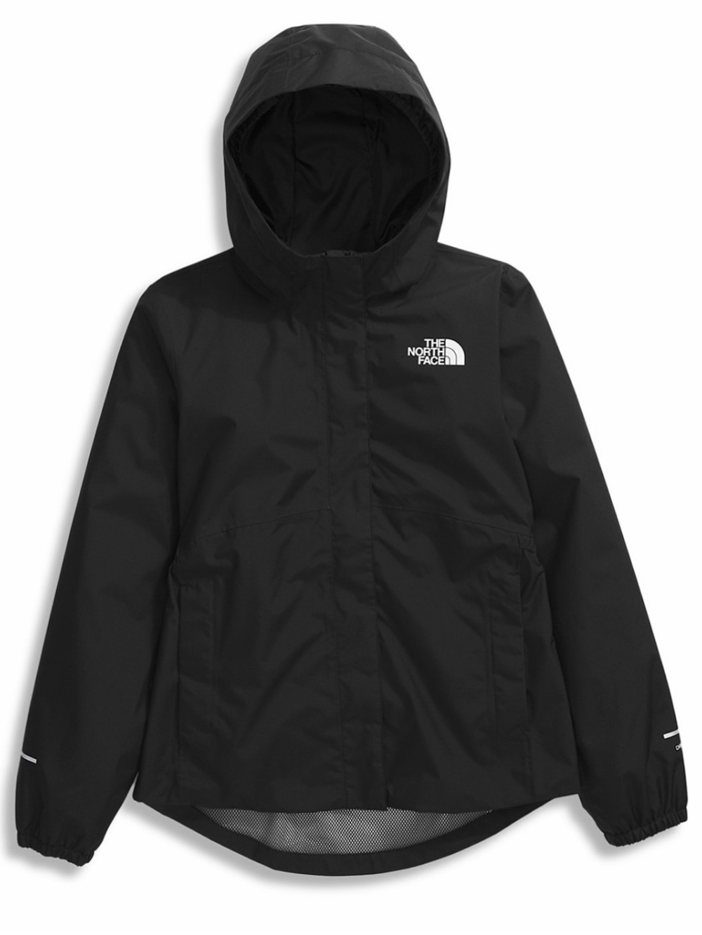 The North Face Girls' Black Hooded Rain Jacket